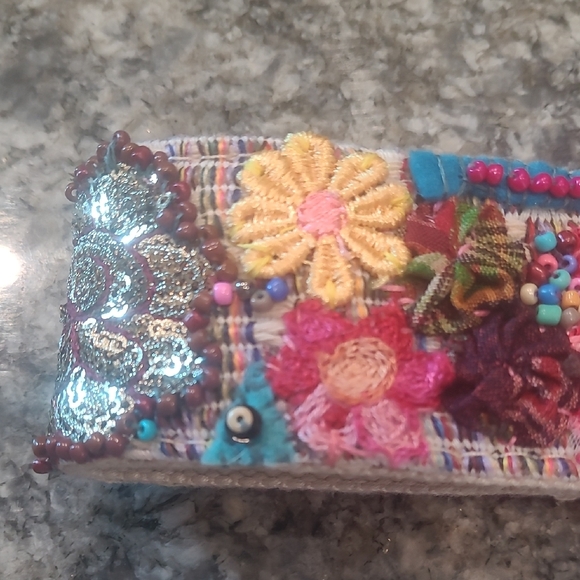 Colorful Floral Embroidered Belt with Tassel - Picture 11 of 14